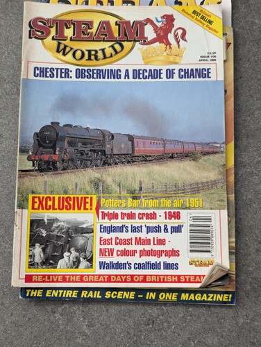 21x Lote de trabajo de revistas mundiales de ferrocarril de vapor vintage años 80-90 Historia ferroviaria" - Imagen 7 de 24