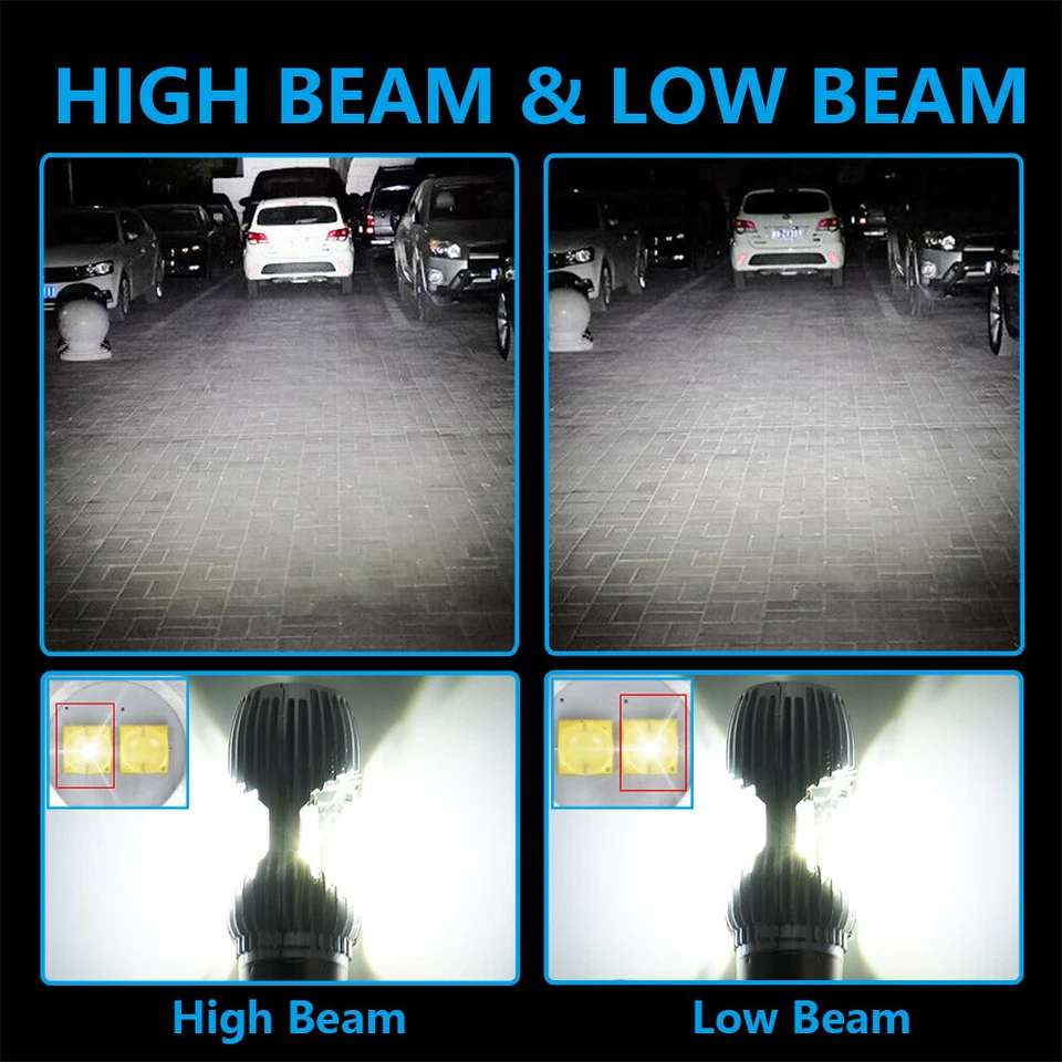 2x Bombillas LED para Vespa ET2 ET4 2001 2002 2003 2004 2005 Kit de haz alto/bajo Foto 3 de 4