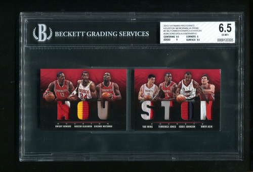 2013-14 Preferred Houston Prime Booklet Howard Olajuwon Mutombo Ming /25 BGS 6.5 - Picture 1 of 2