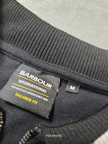 Barbour International Sweater Medium Herren schwarz 1/4 Zip Pullover Motorrad - Bild 4 von 14