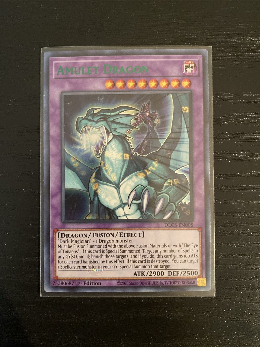 Yugioh - Amulet Dragon DLCS-EN005 1st Edition Ultra Rare (GREEN) NM | eBay