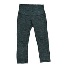Lululemon Green Heather Wunder Under Cropped Leggings 6