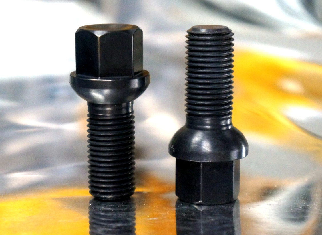 20x Black Titanium Wheel Lug Bolt 14x1.5 Audi VW Bentley Mercedes Genesis