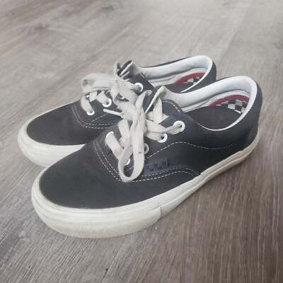 Vans Off the Wall Skate Line Shoes Low Tops Black & White Men's 3.5 Checker Tag