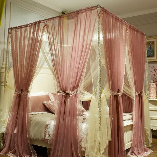 Doppellagig Romantisches Bettnetz Moskitonetz Luxusbett Baldachin Bettvorhang - Bild 19 von 33