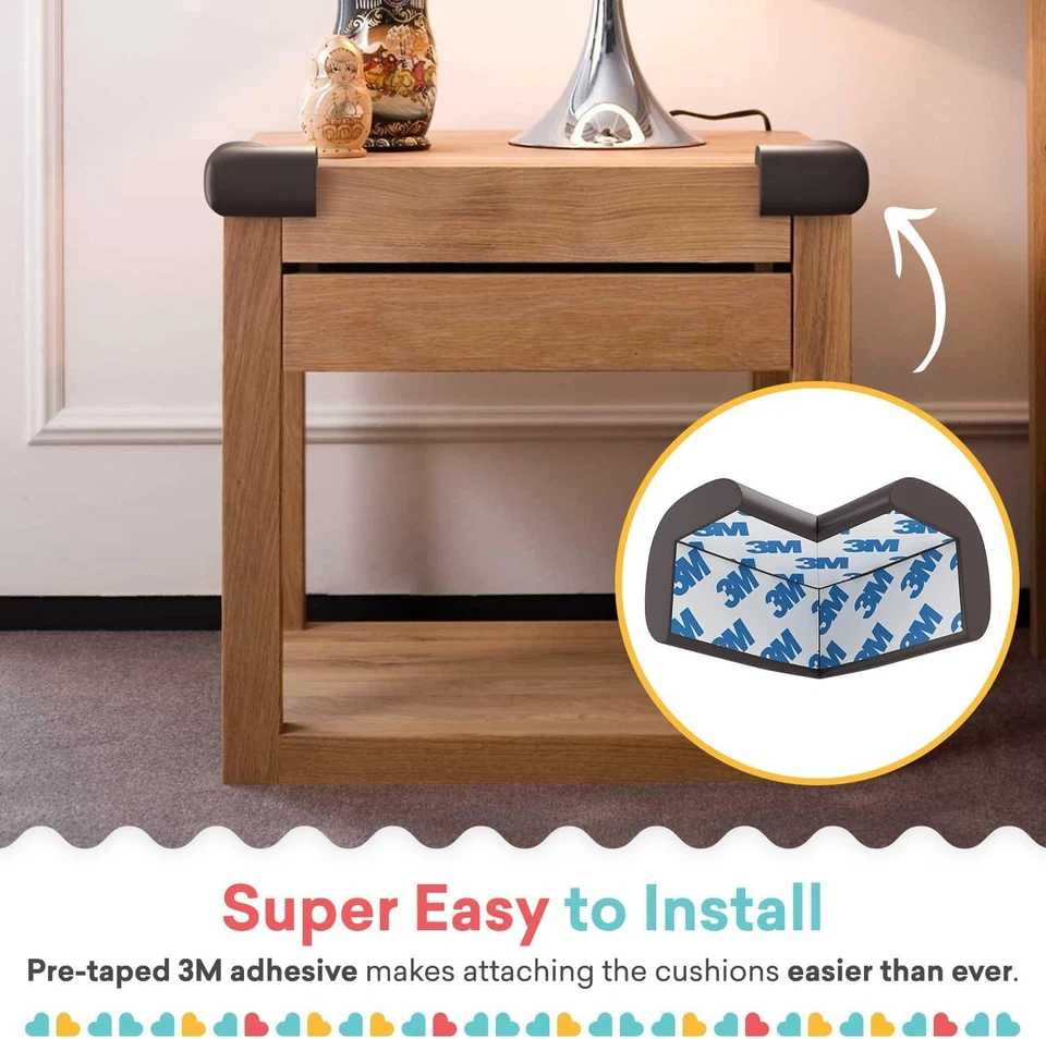 Protetor de borda de canto para mesa de bebê infantil 10-40 espuma de segurança macia almofada protetor - Imagem 3 de 4