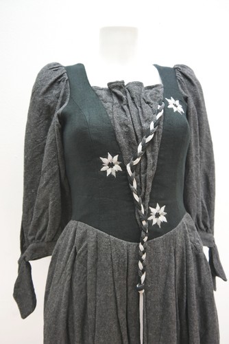 Landhauskleid von Apart Edelweiss Stickerei halbarm Raffung Leinenkleid Gr.34 - Bild 6 von 6