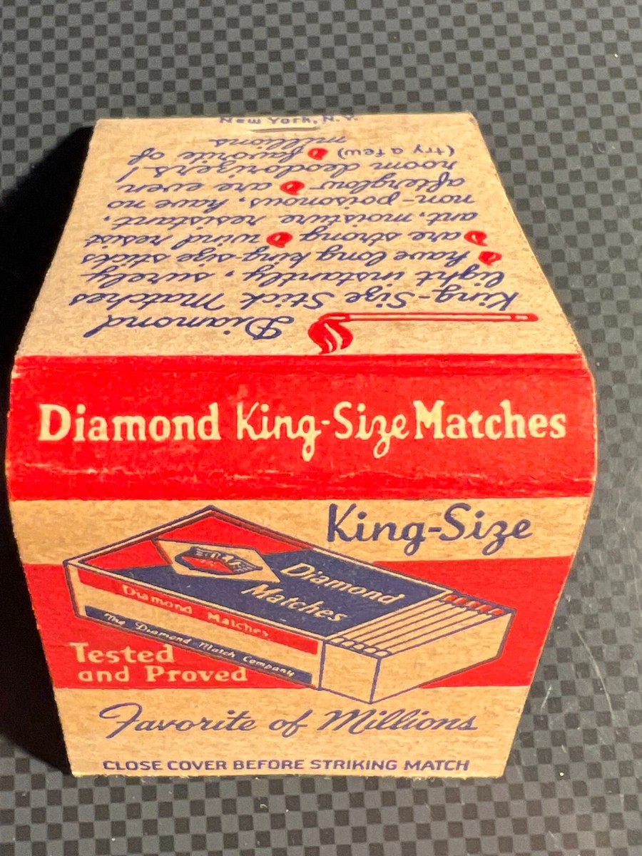 【希少】matchbook ヴィンテージマッチ VINTAGE MATCHBOOK - DIAMOND MATCHES - KING SIZE -UNSTRUCK