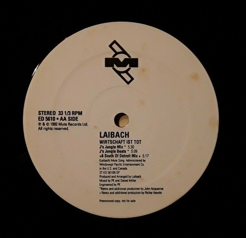 Laibach - Wirtschaft Ist Tot - 12" Single - 1992 - ED 5610 - US Promo - Picture 4 of 4