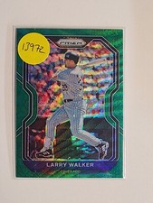 Larry Walker 2021 Panini Prizm Green Wave Refractor #69 Colorado Rockies HOF