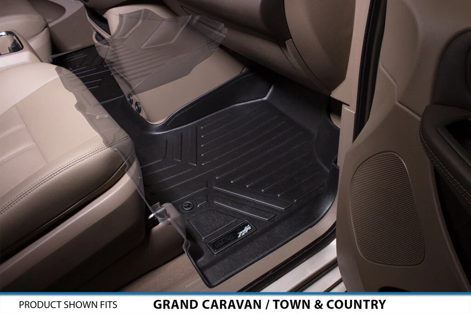 SMARTLINER Floor Mats Cargo Trunk Liner 2008-2019 Grand Caravan Town And Country - Image 3 of 4