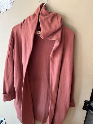 Mono b 2xl hooded open front long cardigan nwt-orange-sweatshirt Material