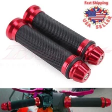RED MOTORCYCLE 7/8" HAND GRIPS HANDLE BAR GEL FOR DUCATI YAMAHA YZF 600 R1 R6 US