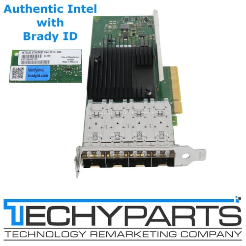 Intel EX710DA4G1P5 X710-DA4 4-Port 10Gb/s PCIe 3.0 x8 Ethernet NIC LP w/BradyID