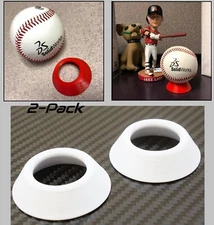 Baseball/Tennis/Billiard Ball Holder Display Stand Round (1/2") Pure White