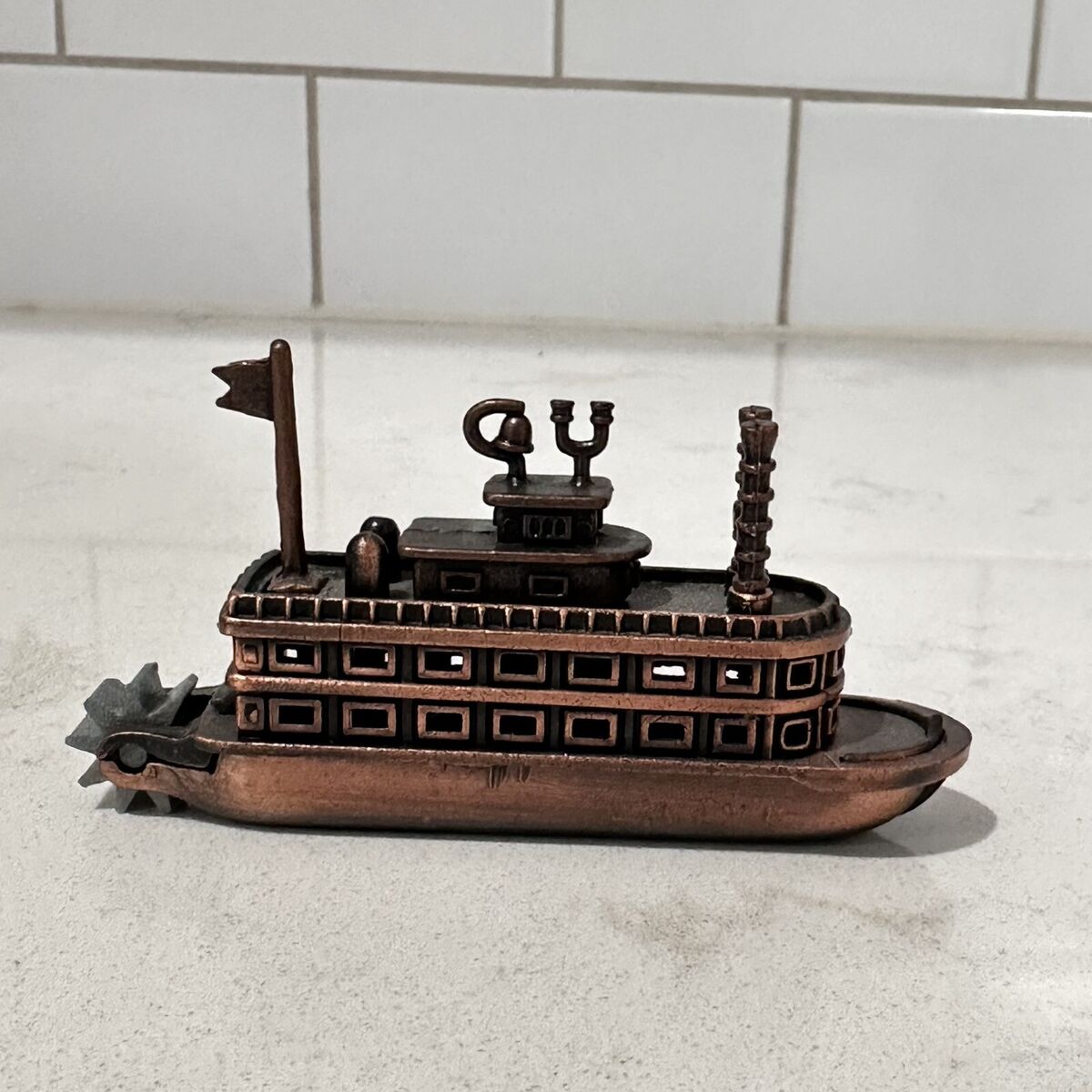 Bronze Metal Steamboat Replica Novelty Toy Pencil Sharpener Bronze Metal Steamboat Replica Novelty Toy Pencil Sharpener