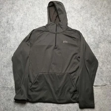 REI Co Op Active Pursuits Hoodie Mens M Gray Pullover Tech Performance 1/4 Zip