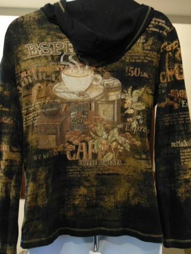 Sudadera con capucha pequeña para mujer ""Expresso"" Jess & Jane ""Expresso - Imagen 3 de 4