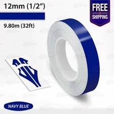 NAVY BLUE 1/2" PIN STRIPE Car SUV Model Motorcycle Decal TAPE Vinyl Sticker 12mm