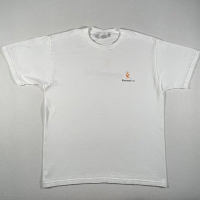 Vintage Xtreme iPod Shirt Mens Large White Apple Xperts Tech Geek Music Y2K