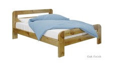 Solid Wood Bed Frame, F2 Nordic Sky | King Size Bed with Wooden Slats, 5 Feet