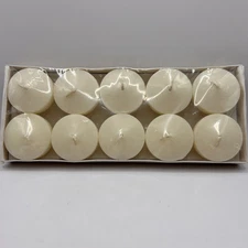 10 Floating Candles, 2” White Unscented Room Essentials