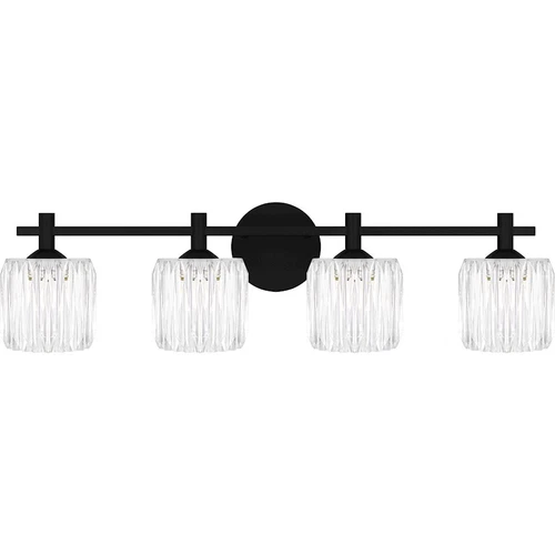 Quoizel Spade 4Light Bath Light, Matte Black/Clear Acrylic - SPD8630MBK - Picture 1 of 1