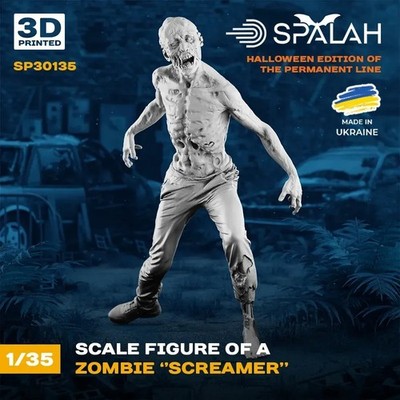 SPALAH 30135 Figure Zombie Screamer 3d printed resin model kit 1