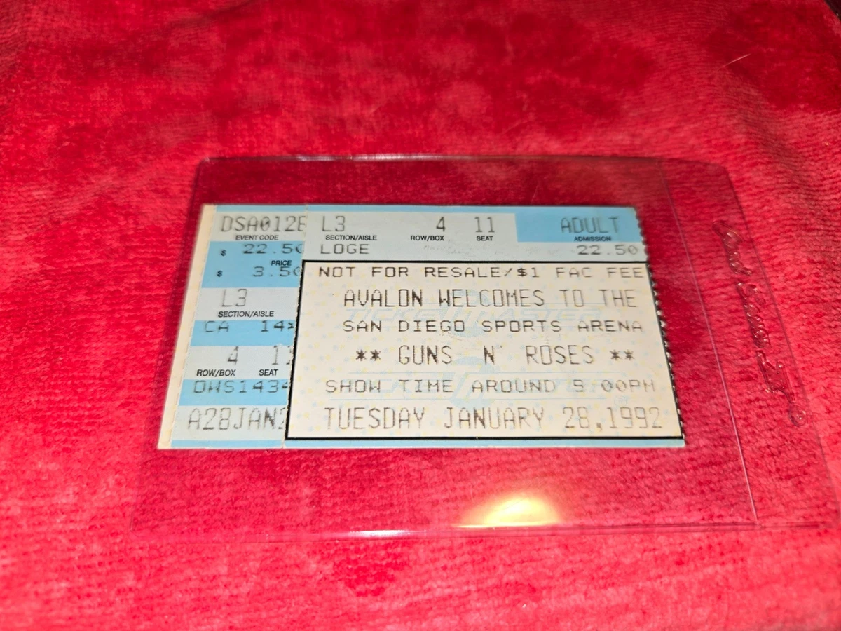 Guns N Roses Ticket Stub for sale | eBay