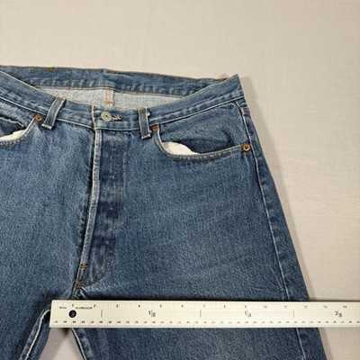 Vintage Levis Jeans Mens 32x34 Blue 501 Straight Fit Denim Pants