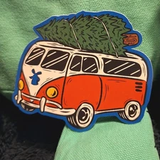 DUTCH BROS Sticker Drop December 2025 Christmas Windmill Logo Red VW BUS TREE