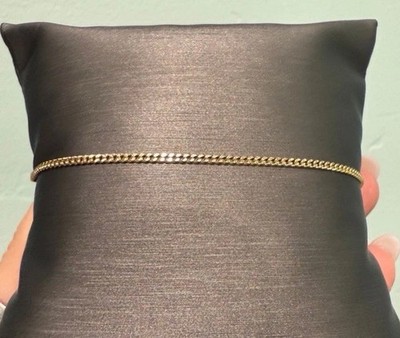 Neu 10k massives Gold 7'', 1,7 mm Miami kubanisches Gliederarmband
