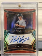 2025 Panini Select Nick Kurtz Oakland Athletics Red Prizm Rookie Auto /99