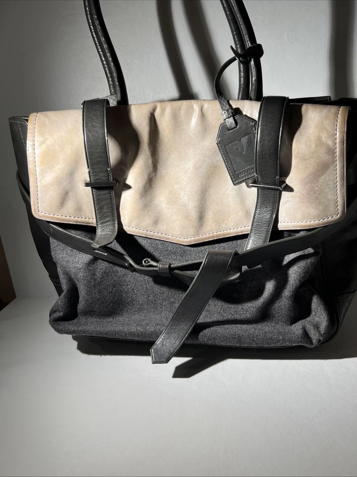 Bolso Boxer Original Reed Krakoff - Cuero y Lana, Buen Estado Foto 2 de 4