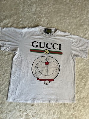 Gucci x Doraemon Logo Oversized Shirt Size Large Made in Italy Limited Edition
