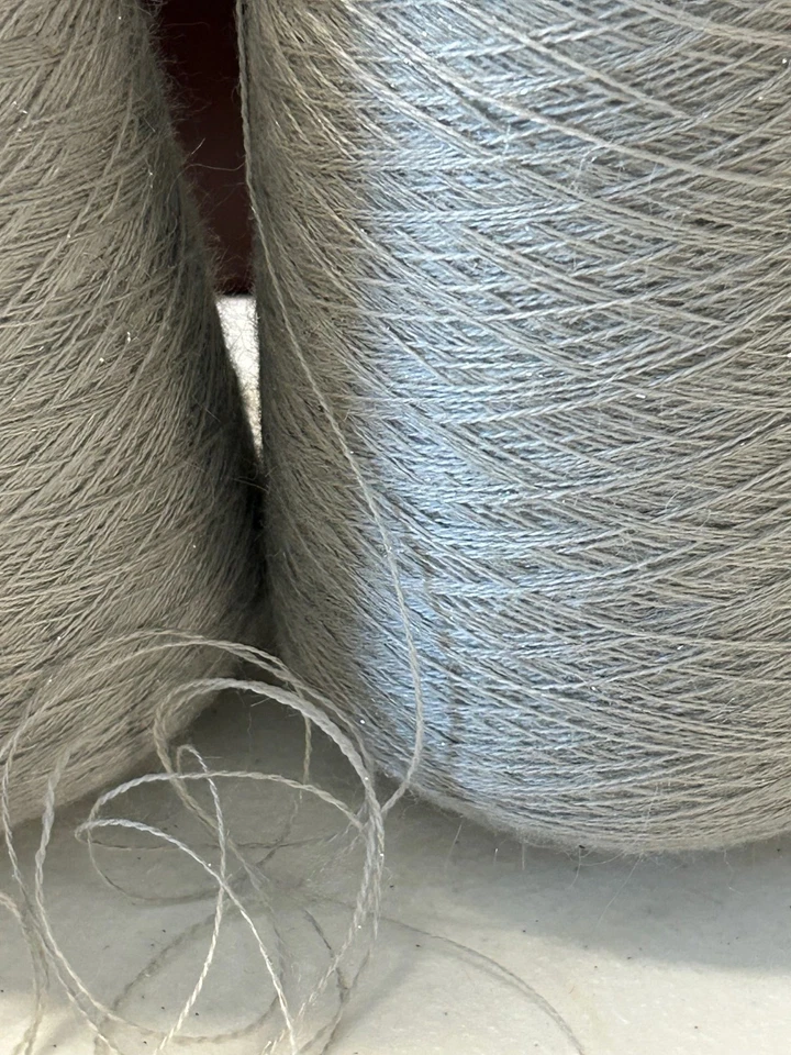 Carretel cone #1 Peru prata brilho bebê alpaca fio STE 1 lb 3 oz 544 gr 3011 C - Imagem 3 de 4