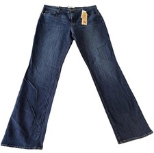 Levis Womens Regular Straight Leg Blue Jeans 16l 33x34 Mid Rise New With Tags