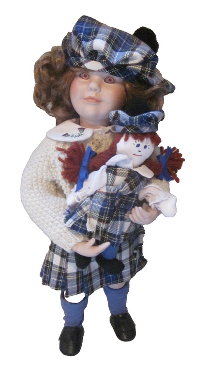 Vintage Danbury Mint HEATHER by Karen Scott 17" Scottish Themed Porcelain Doll