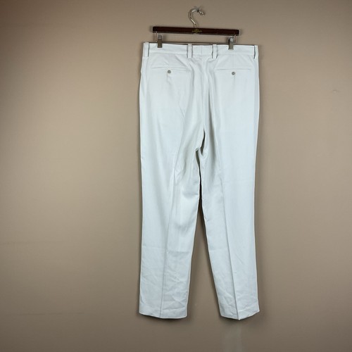 Tommy Bahama Dress Pants Mens 36 X 34 Ivory Silk Rayon - Picture 4 of 13