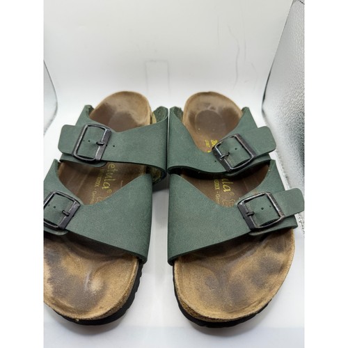 Betula by Birkenstock Boogie Green Dual Strap Slide Sandals Mens 7 Womens 9