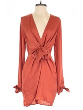 PrettyLittleThing Women Orange Cocktail Dress 4