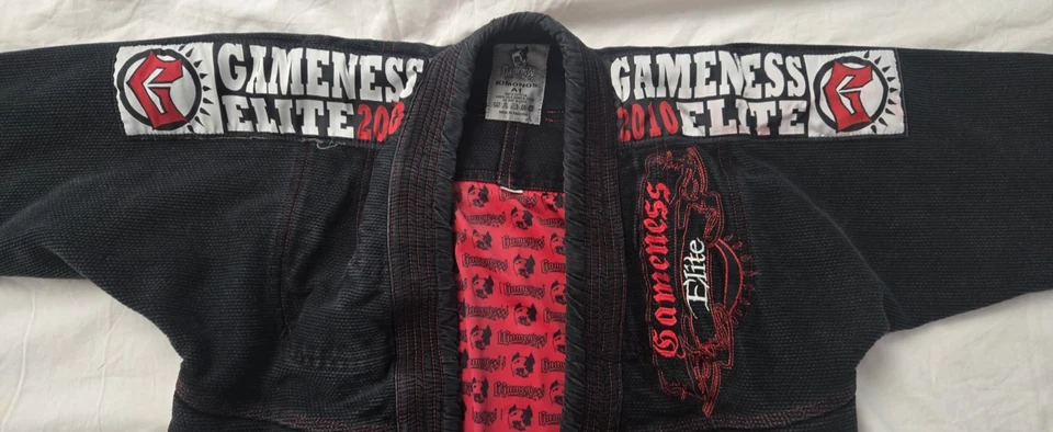 Chaqueta Gameness Elite 2010 Kimonos Talla A1 Jiu-Jitsu Profesional Lucha Negra Foto 4 de 4