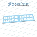Back Rack Replacement White Vinyl Decals Sticker Set Split Word 9 Inch Each