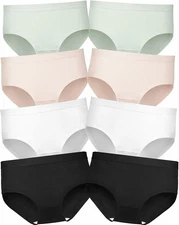 8 Pairs Teens Cotton Knickers 14-16 Years Panties Underwear Briefs Women's Black