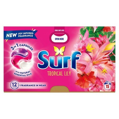 Surf 3 in 1 Laundry Capsules - Tropical & Ylang Ylang 15 Washes