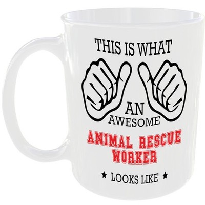 TOLLE TIERRETTUNGSARBEITERIN SIEHT AUS WIE TASSE IDEALES GESCHENK TASSE FÜR ARBEIT JOB KARRIERE