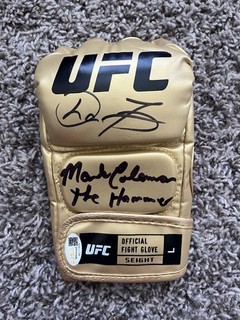 Don “The Predator” Frye & Mark “The Hammer” Coleman Duel Auto UFC Glove JSA COA