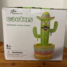 NEW Jasonwell Cactus Inflatable Cooler Drink Holder Pool Party Decoration Game