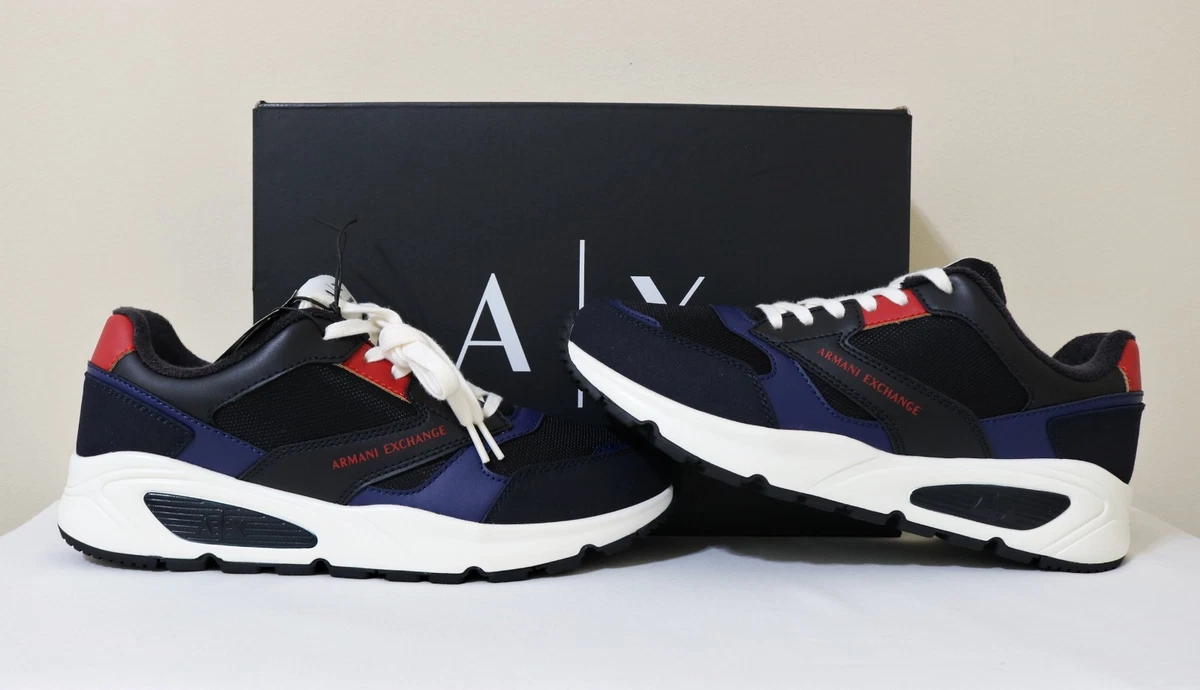 Armani Exchange Mens Shoes Size 13 Sneakers Black Red White s-l1200.png main image 2