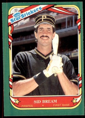 1987 FLEER STAR STICKERS SID BREAM PITTSBURGH PIRATES #14
